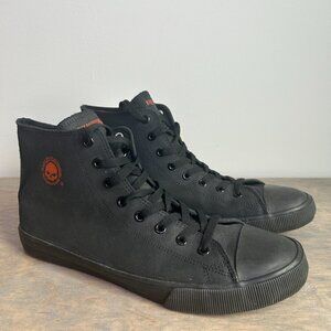 Harley-Davidson Footwear Men's Baxter Black Leather High Top Sneakers D93343